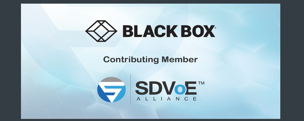 BLACK BOX BECOMES CONTRIBUTING MEMBER OF SDVOE ALLIANCE